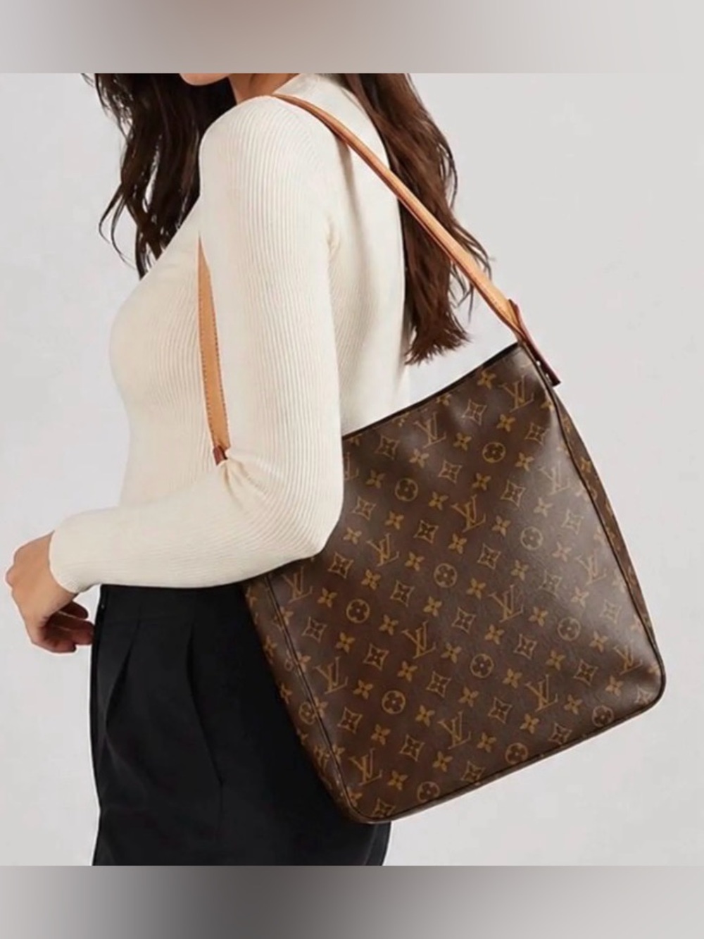 Louis Vuitton Looping GM Monogram Shoulder Bag, Brown